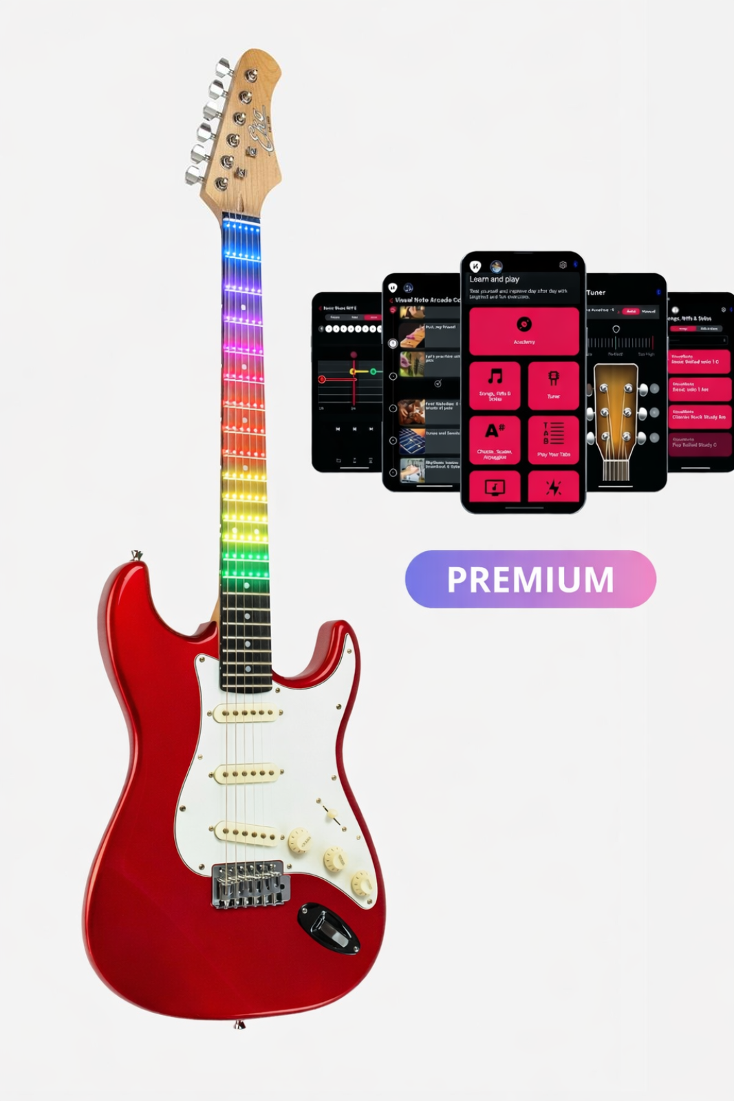 Eko St-300 Fiesta Red Visual Note Premium Eko St-300 Fiesta Red Visual Note Premium