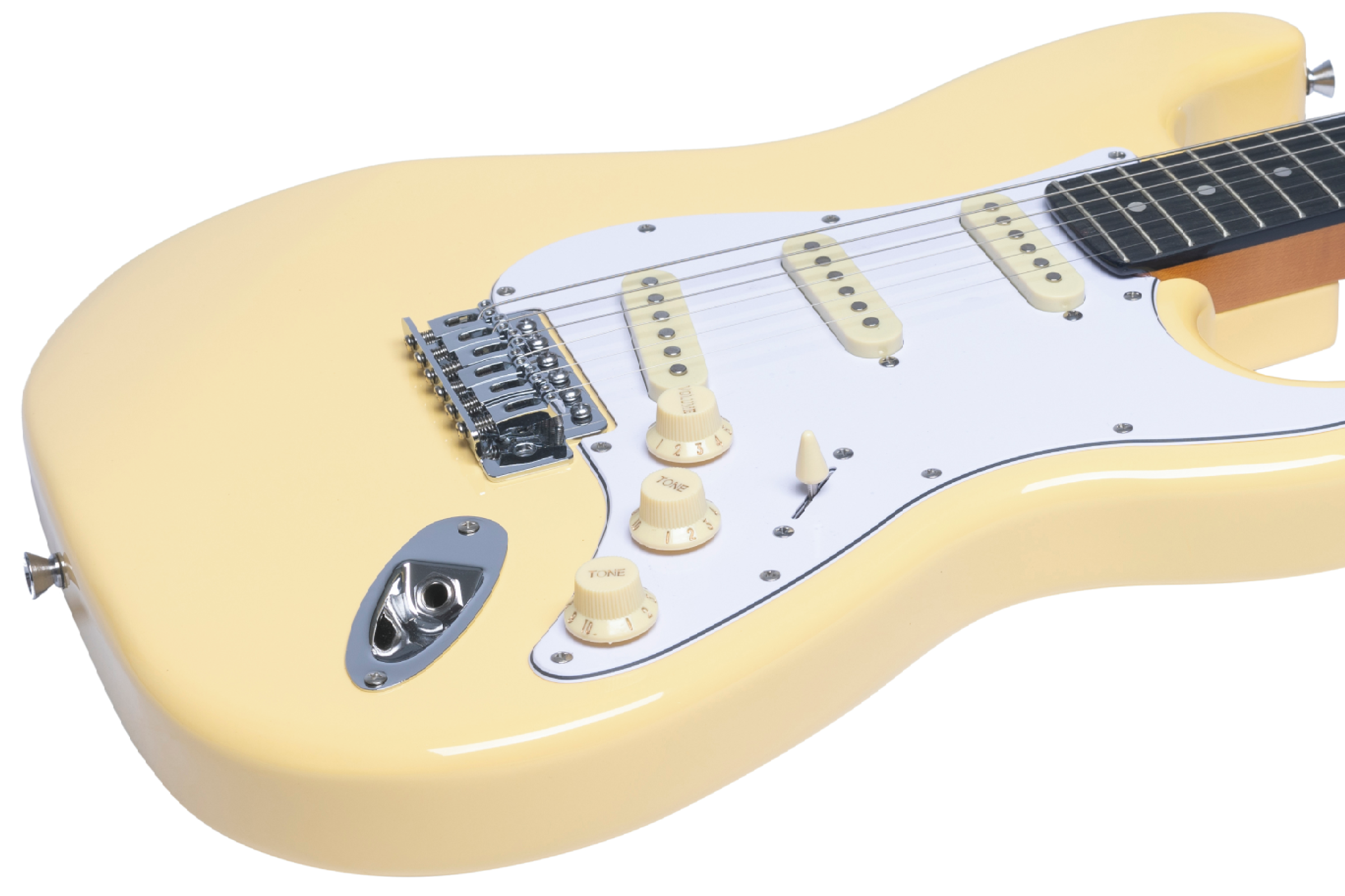 eko st-300 cream visual note detail eko st-300 cream visual note electric guitar detail